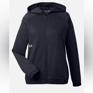Under Armour Black women’s Full-Zip “hustle fleece” Hooded Sweatshirt